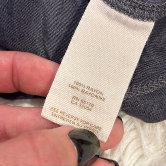 Free People Gray Silver Sparkle Swing Top Woman’s size medium - Picture 6 of 11